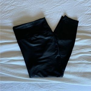 Textured Faux Leather Plus Leggings